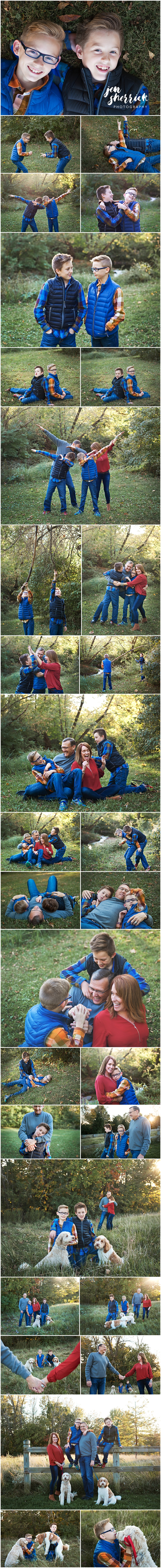 collage of family in nature continued
